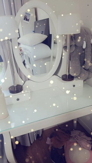 Tocador Ikea Hemnes Blanco y Cristal