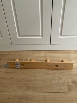 Perchero de pared madera natural