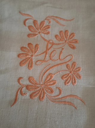 Salviette in lino ricamate