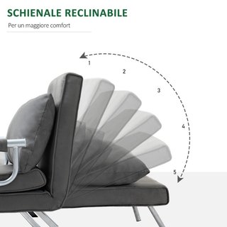 Poltrona Letto Singolo 3 in 1 con Schienale Reclin