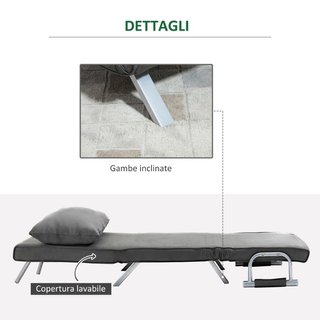 Poltrona Letto Singolo 3 in 1 con Schienale Reclin