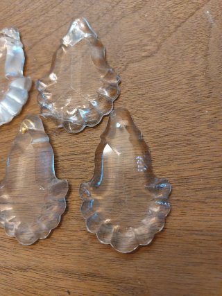 Set di 5 lacrime di cristallo per lampada