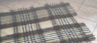 Coperta in lana, bianco e nero
