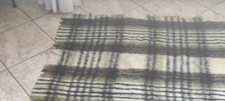 Coperta in lana, bianco e nero