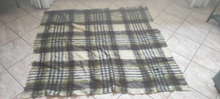 Coperta in lana, bianco e nero