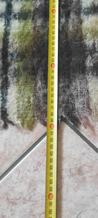Coperta in lana, bianco e nero