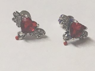 Pendientes Corazón Rojo Alas de angeles
