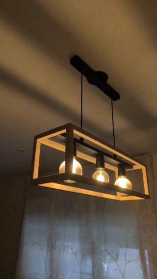 Lámpara de techo moderna madera y metal