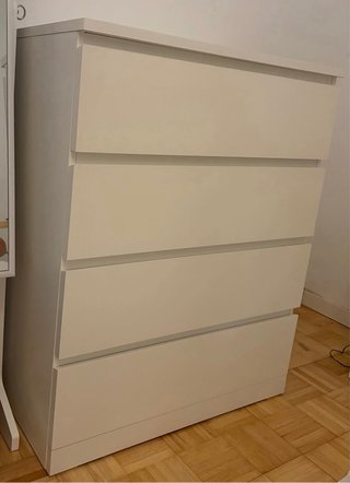 Cómoda MALM 4 cajones blanca IKEA