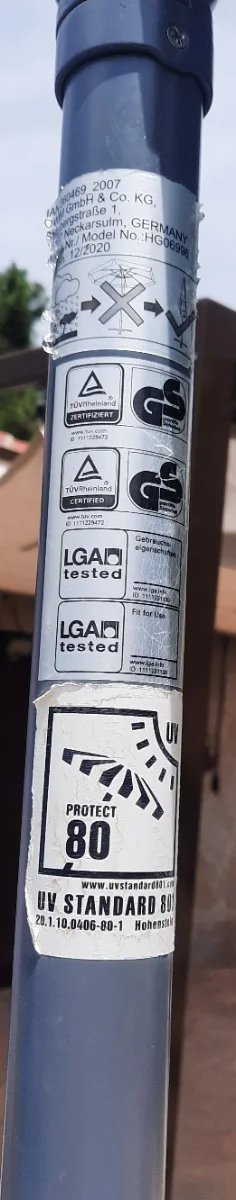 Sombrilla XXL Gris