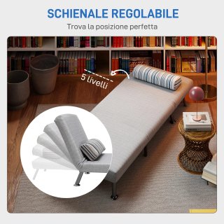 Poltrona Letto Singolo 3 in 1 con Schienale Reclin