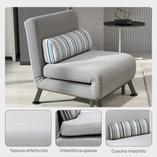 Poltrona Letto Singolo 3 in 1 con Schienale Reclin