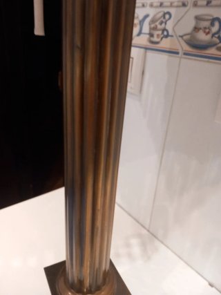 Lámpara de mesa bronce imperio antigua