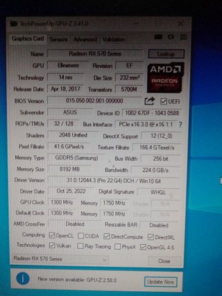 Tarjeta ASUS ROG Strix Radeon RX570 8GB