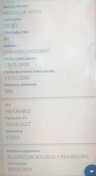 Coche sin carnet microcar virgo rojo