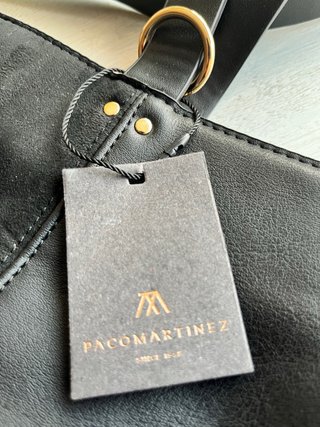 Bolso shopper negro PACOMARTINEZ NUEVO etiqueta