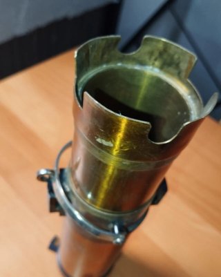 Medidor de bronce 1/4 l medida cabida antigua