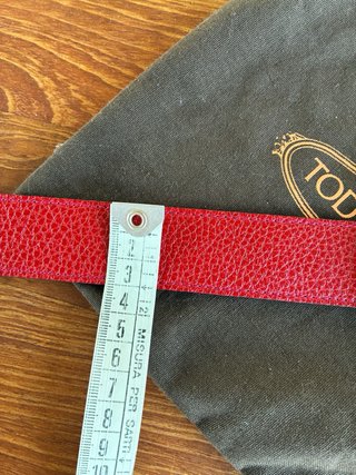 Cintura Tod's pelle rosso scuro