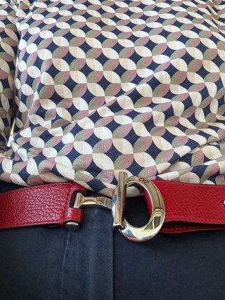 Cintura Tod's pelle rosso scuro