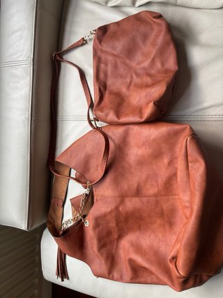 Bolso shopper marrón, 3 piezas !