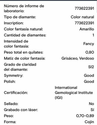 Diamante 0.80ct