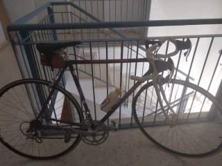 Bicicleta de carrera morada