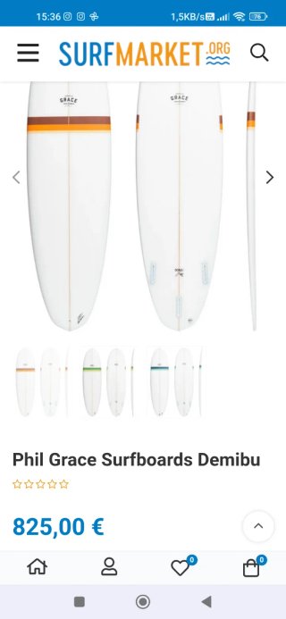 Tabla Surf Phil Grace 6'6 Resina Poliéster