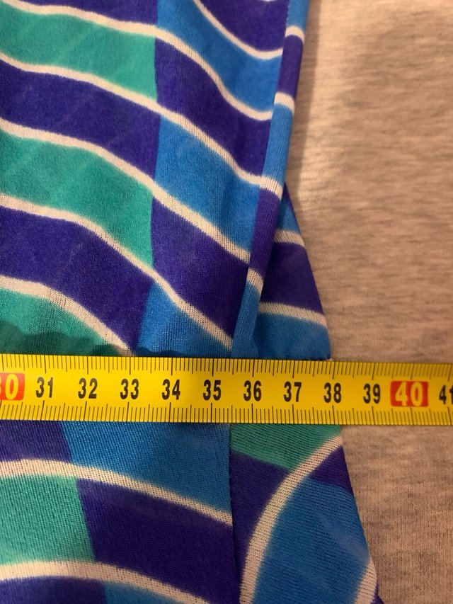 Vestido estampado azul y verde para verano