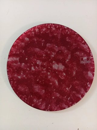 Piatto da portata rosso IVV in vetro