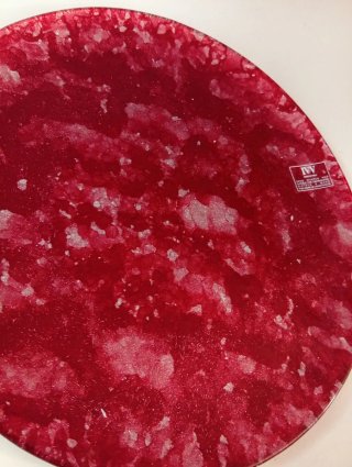 Piatto da portata rosso IVV in vetro