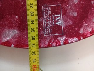 Piatto da portata rosso IVV in vetro