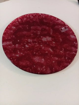 Piatto da portata rosso IVV in vetro