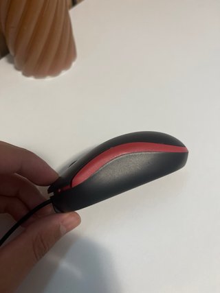 Ratón USB Negro y Rojo