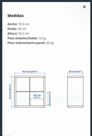Estantería Ikea Kallax Negra