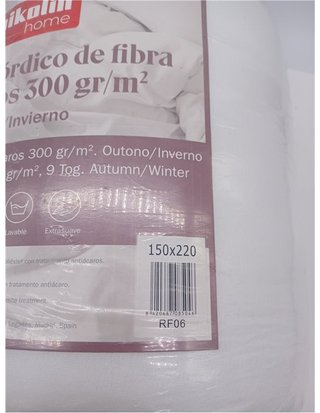 PIKOLIN Home - Edredón Nórdico Otoño-Invierno 300gr - Fibra Ecolofil Tacto Plumón - Relleno para Cama 90 (150x220 cm)
