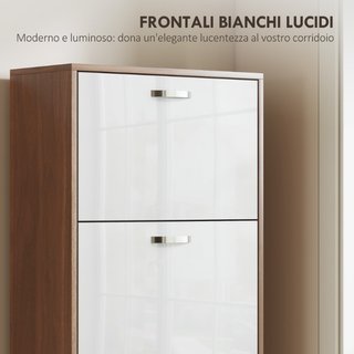 Scarpiera Slim a 5 Livelli con 2 Ripiani per Livel