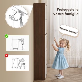 Scarpiera Slim a 5 Livelli con 2 Ripiani per Livel
