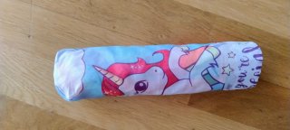 Paraguas infantil unicornios y arcoíris
