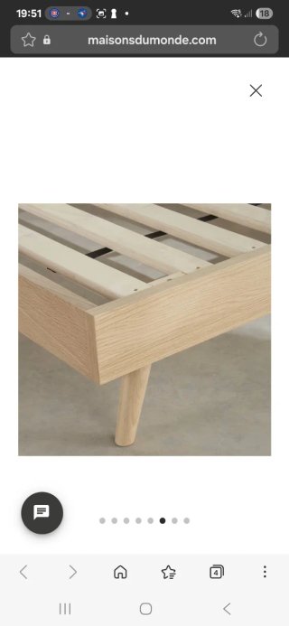 Cama de madera vintage Maisons du Monde. 160x200