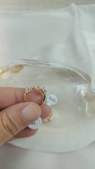 Conjunto 2 Anillos inspiración Swarovski Baño Rodi