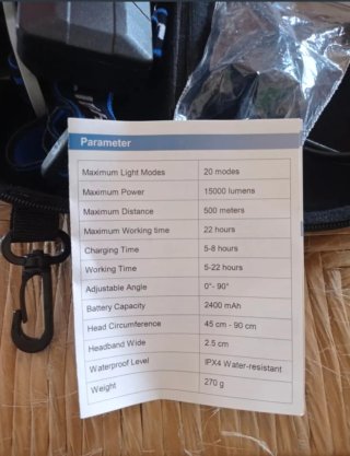Frontal LED AMSTORY 15000LM + Estuche