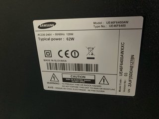 TV Samsung 46” Negra y Plateada