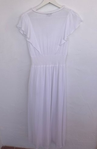 Vestido Springfield blanco talla L