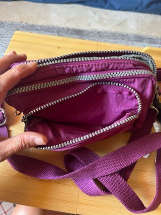Bolso bandolera/riñonera Kipling morado