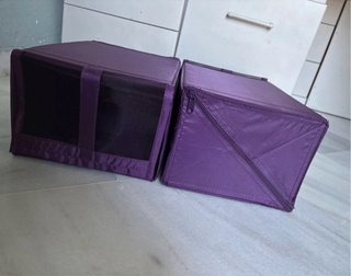 Cajas organizadoras IKEA moradas