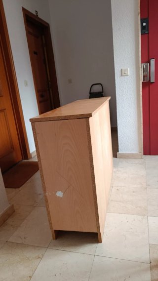 Mueble zapatero/cabecero madera 115cm