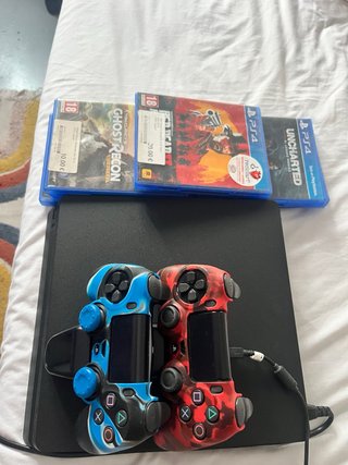 PS4 (PlayStation 4) 2 Mandos + base + 7 juegos
