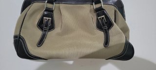 Borsa donna beige e marrone pelle