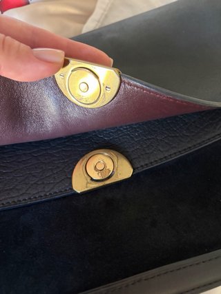 Bolso Coach Piel Negro y Dorado