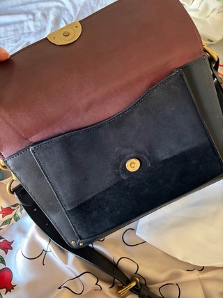 Bolso Coach Piel Negro y Dorado